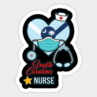 South Carolina Nurse - Love RN LPN CNA State Nursing Gift Sticker